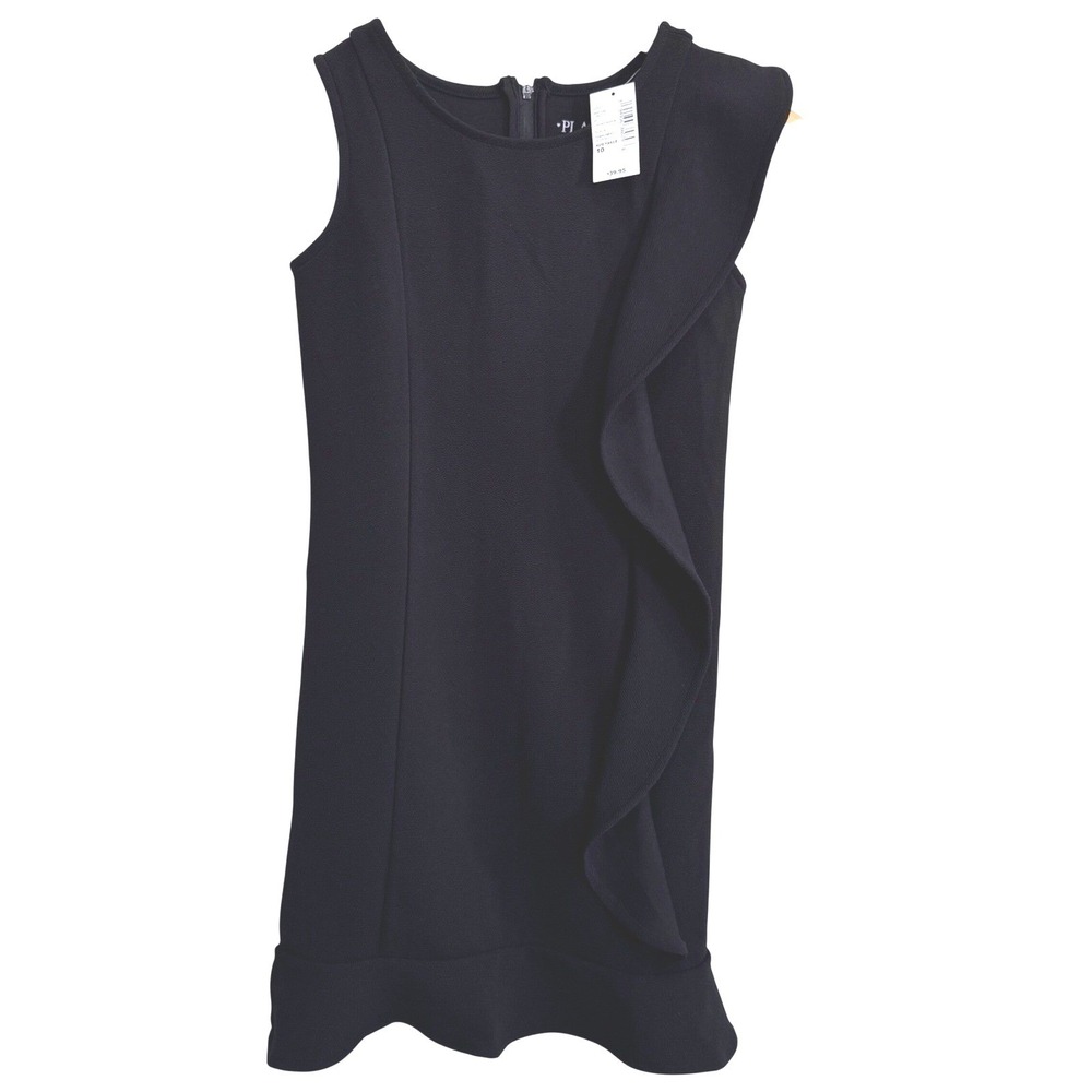 The Childrens Place Girl's Dress Black Sleeveless‎ Ruffle Front Formal Size 10